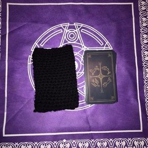 Handmade crochet tarot card holder